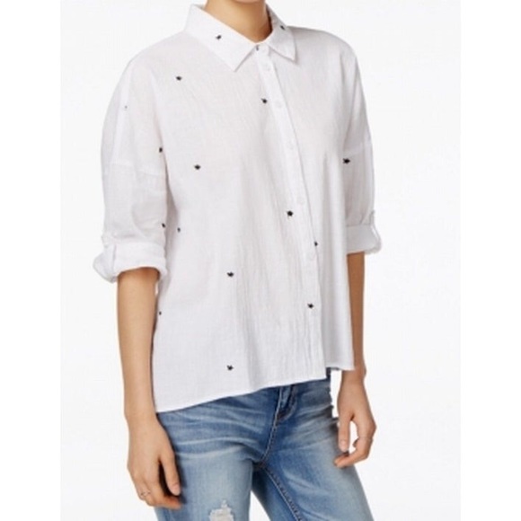 Velvet Heart Tops - ✨SALE✨Velvet Heart Stitch Star Button Down Blouse